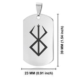 Stainless Steel Viking Berserkers Dog Tag Keychain - Comfort Zone Studios