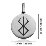 Stainless Steel Viking Berserkers Round Medallion Keychain