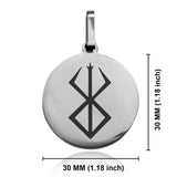 Stainless Steel Viking Berserkers Round Medallion Keychain