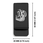 Stainless Steel Viking Ship Classic Slim Money Clip