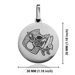 Stainless Steel Viking Battle Boar Round Medallion Pendant