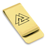 Stainless Steel Viking Valknut Classic Slim Money Clip