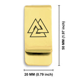 Stainless Steel Viking Valknut Classic Slim Money Clip