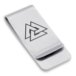 Stainless Steel Viking Valknut Classic Slim Money Clip