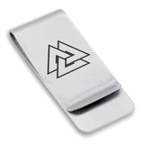 Stainless Steel Viking Valknut Classic Slim Money Clip