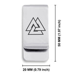 Stainless Steel Viking Valknut Classic Slim Money Clip