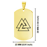 Stainless Steel Viking Valknut Dog Tag Keychain - Comfort Zone Studios