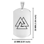 Stainless Steel Viking Valknut Dog Tag Keychain - Comfort Zone Studios