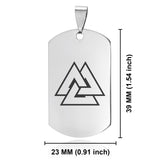 Stainless Steel Viking Valknut Dog Tag Keychain - Comfort Zone Studios