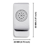 Stainless Steel Viking Vegvisir (Compass) Classic Slim Money Clip