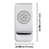 Stainless Steel Viking Vegvisir (Compass) Classic Slim Money Clip