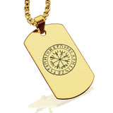 Stainless Steel Viking Vegvisir (Compass) Dog Tag Pendant - Comfort Zone Studios