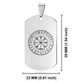 Stainless Steel Viking Vegvisir (Compass) Dog Tag Pendant - Comfort Zone Studios