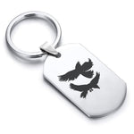 Stainless Steel Viking Odin&rsquo;s Ravens Dog Tag Keychain - Comfort Zone Studios