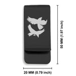 Stainless Steel Viking Odin’s Ravens Classic Slim Money Clip