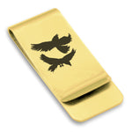 Stainless Steel Viking Odin’s Ravens Classic Slim Money Clip