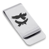 Stainless Steel Viking Odin’s Ravens Classic Slim Money Clip