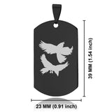 Stainless Steel Viking Odin&rsquo;s Ravens Dog Tag Keychain - Comfort Zone Studios