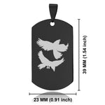 Stainless Steel Viking Odin&rsquo;s Ravens Dog Tag Pendant - Comfort Zone Studios