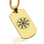 Stainless Steel Viking Helm of Awe Dog Tag Pendant - Comfort Zone Studios