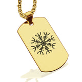 Stainless Steel Viking Helm of Awe Dog Tag Pendant - Comfort Zone Studios