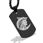 Stainless Steel Apache Warrior Champion Dog Tag Pendant - Comfort Zone Studios