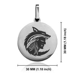 Stainless Steel Apache Warrior Champion Round Medallion Keychain