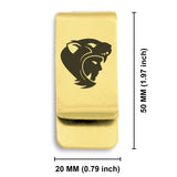 Stainless Steel Aztec Jaguar Warrior Champion Classic Slim Money Clip