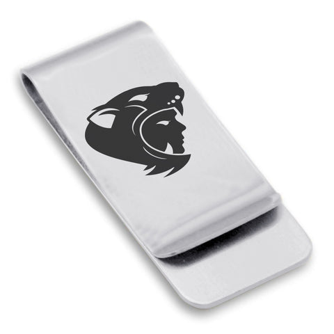 Stainless Steel Aztec Jaguar Warrior Champion Classic Slim Money Clip