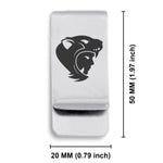 Stainless Steel Aztec Jaguar Warrior Champion Classic Slim Money Clip
