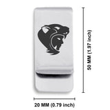 Stainless Steel Aztec Jaguar Warrior Champion Classic Slim Money Clip