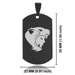 Stainless Steel Aztec Jaguar Warrior Champion Dog Tag Pendant - Comfort Zone Studios