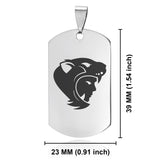 Stainless Steel Aztec Jaguar Warrior Champion Dog Tag Pendant - Comfort Zone Studios