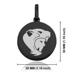 Stainless Steel Aztec Jaguar Warrior Champion Round Medallion Pendant