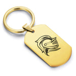 Stainless Steel Knight Warrior Champion Dog Tag Keychain - Comfort Zone Studios