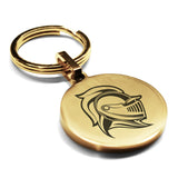 Stainless Steel Knight Warrior Champion Round Medallion Keychain