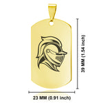 Stainless Steel Knight Warrior Champion Dog Tag Keychain - Comfort Zone Studios