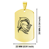 Stainless Steel Knight Warrior Champion Dog Tag Keychain - Comfort Zone Studios