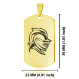 Stainless Steel Knight Warrior Champion Dog Tag Pendant - Comfort Zone Studios