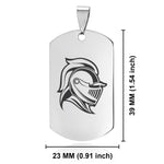 Stainless Steel Knight Warrior Champion Dog Tag Keychain - Comfort Zone Studios
