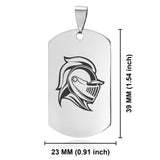 Stainless Steel Knight Warrior Champion Dog Tag Keychain - Comfort Zone Studios