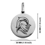 Stainless Steel Knight Warrior Champion Round Medallion Keychain