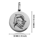 Stainless Steel Knight Warrior Champion Round Medallion Keychain