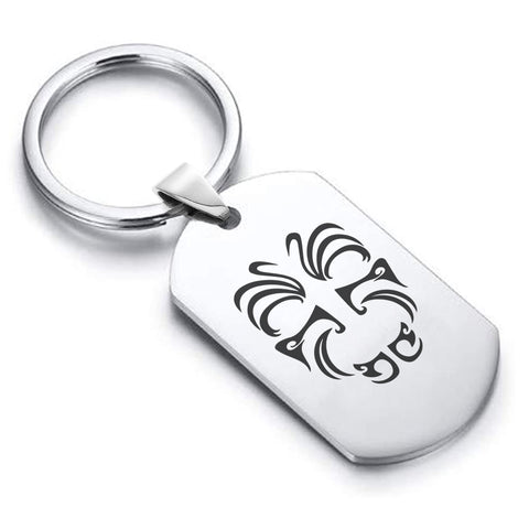 Stainless Steel Maori Warrior Champion Dog Tag Keychain - Comfort Zone Studios