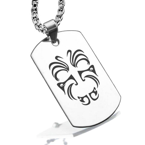 Stainless Steel Maori Warrior Champion Dog Tag Pendant - Comfort Zone Studios