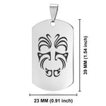 Stainless Steel Maori Warrior Champion Dog Tag Keychain - Comfort Zone Studios