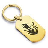 Stainless Steel Ninja Warrior Champion Dog Tag Keychain - Comfort Zone Studios