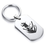 Stainless Steel Ninja Warrior Champion Dog Tag Keychain - Comfort Zone Studios