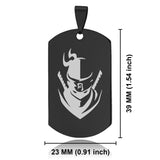 Stainless Steel Ninja Warrior Champion Dog Tag Keychain - Comfort Zone Studios