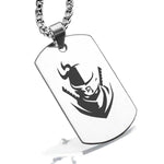 Stainless Steel Ninja Warrior Champion Dog Tag Pendant - Comfort Zone Studios